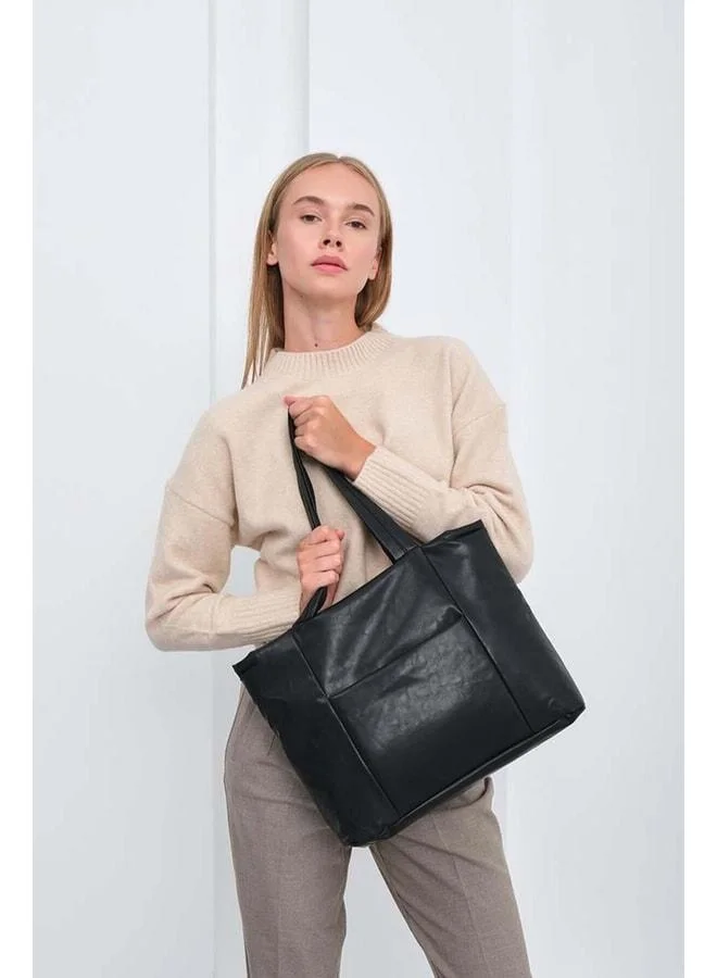 Shule Bags  Morgan Leather Shoulder Bag - Black for Women | Best Price UAE