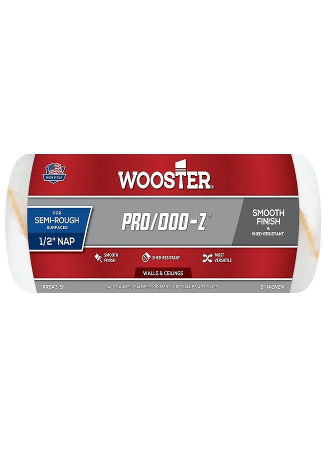 Wooster 9" x 1/2" Nap Wooster RR643 Pro/Doo-Z Woven Roller Cover, for Semi-Rough Surfaces, Walls and Ceilings - Image 1