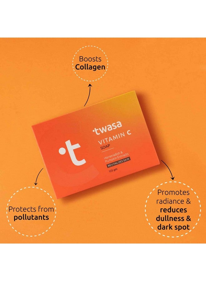 Twasa Vitamin C Exfoliating Skin Brightening Soap for Uneven Skin Tone, Rough Texture, Fine Lines, Acne Scars, General Dullness, Neutralize radicals, Enhance Regeneration Process - 125gm (Pack of 1) - Image 2