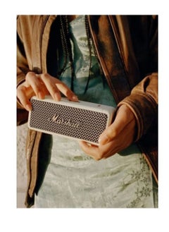 Marshall Emberton 2 Portable Bluetooth Speakers - Water Resistant Wireless Speakers Portable Speaker 30 Hour of Playtime Cream  - Image 4