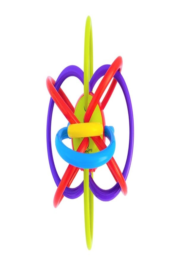 Samip Baby Teether | Sensory Baby Teether Tube | Tube Ball Colourful Loopy Teething Toys for Babies | Soothe Teething with Rattle 3-12 Months | (Multicolor) - Image 1