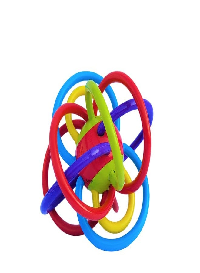 Samip Baby Teether | Sensory Baby Teether Tube | Tube Ball Colourful Loopy Teething Toys for Babies | Soothe Teething with Rattle 3-12 Months | (Multicolor) - Image 2
