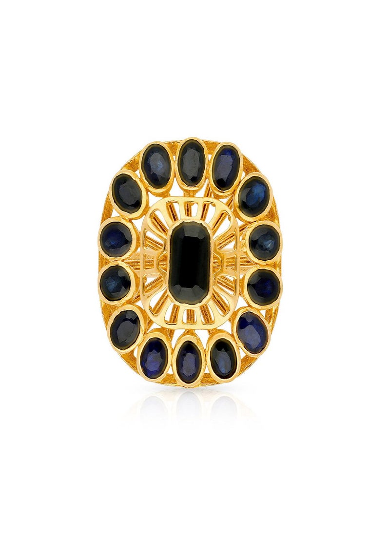 Malabar Gold and Diamonds 22 Carat 916 Purity Precia Gemstone Ring PRGGEN137RN1 for Women  - Image 2