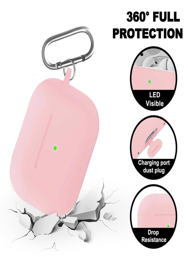Woyinger WOYINGE for AirPod Pro Case Cover with Cleaner Kit, Soft Silicone Cover for AirPods Pro 2nd Generati/1st Comes with Keychain for Women Men,Suitable for 2nd Generation Case，Light Pink - Image 4