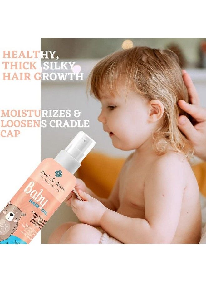 Teal & Terra - Natural Babies Hair Oil 100Ml With Jojoba Oil Almond Oil Olive Oil Grapeseed Oil For Stronger Hair ; Scalp Prevention & Non Sticky ; 100% Natural ; Paraben & Sulphate Free; 100 Ml - Image 1