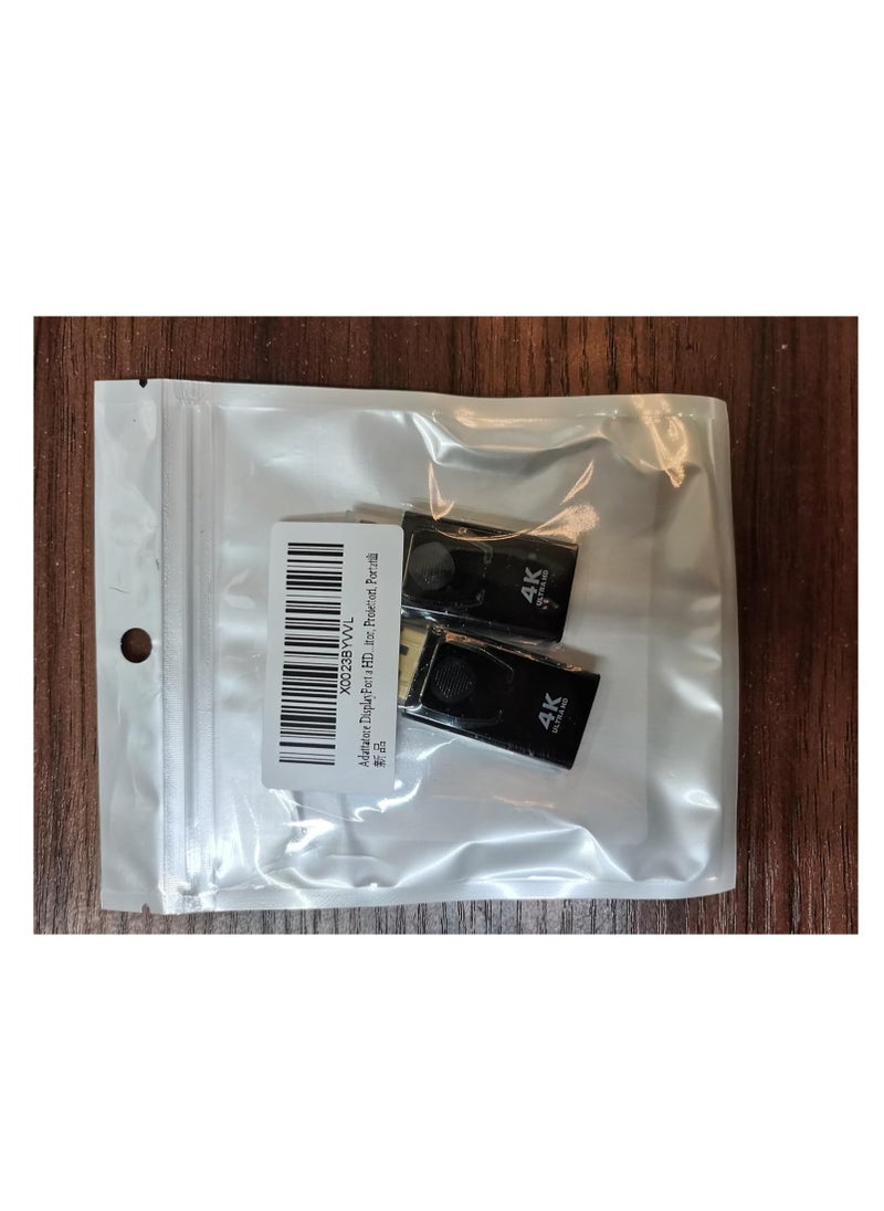 ماركة غير محددة محول 4K DisplayPort إلى HDMI، قطعتان من محول DisplayPort إلى HDMI، محول 4K DP إلى HDMI مع نقل الصوت وأقصى دقة، متوافق مع HP، HDTV، الشاشة، جهاز العرض، سطح المكتب وما إلى ذلك  - Image 4