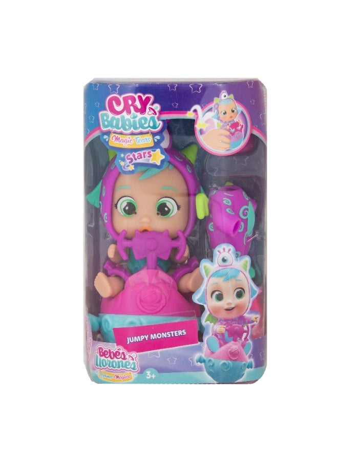 Cry Babies Magic Tears Stars Jumpy Monsters - Fuzz | Collectible Doll Figure | Cries Real Tears | Gift for Kids - Image 2