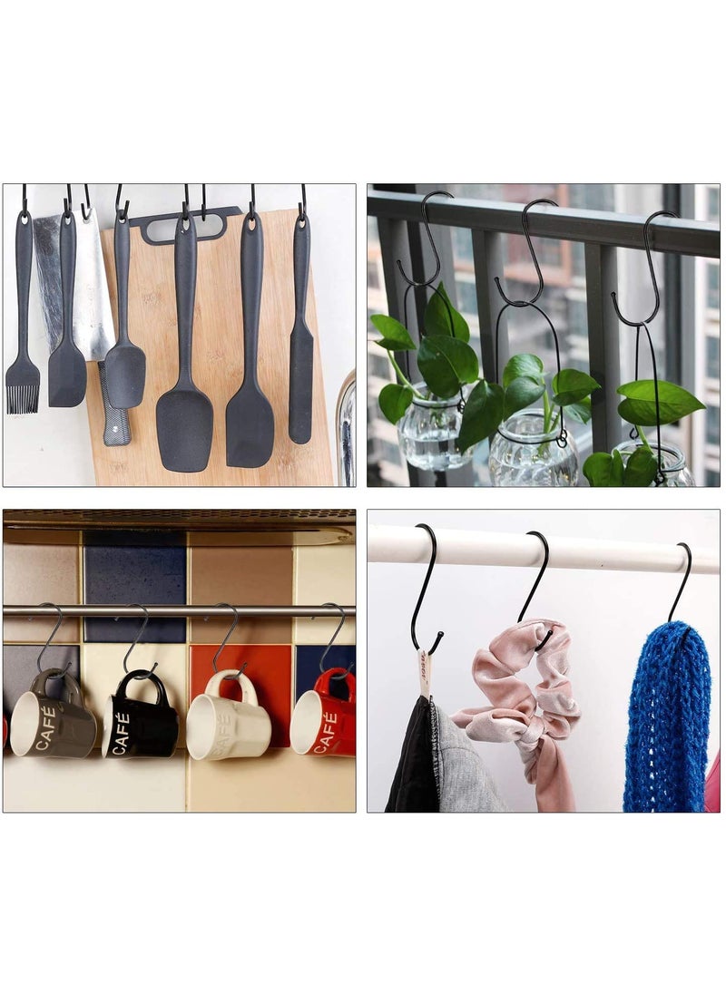 Generic Aarav Multipurpose Metal SShaped 3 Inches S Hook for KitchenHanging PotsBathroomHome Use Pack of 10 Black  - Image 3