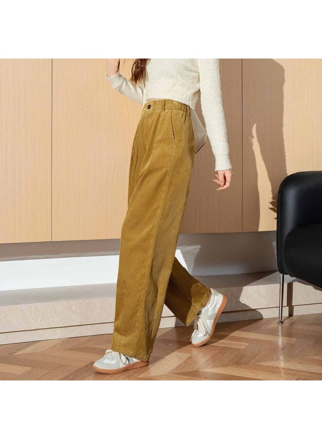 TonLion Women'S Loose Casual Solid Color Corduroy Harem Pants Spring Corduroy Pants Women'S Loose Harem Pants Casual - Image 3