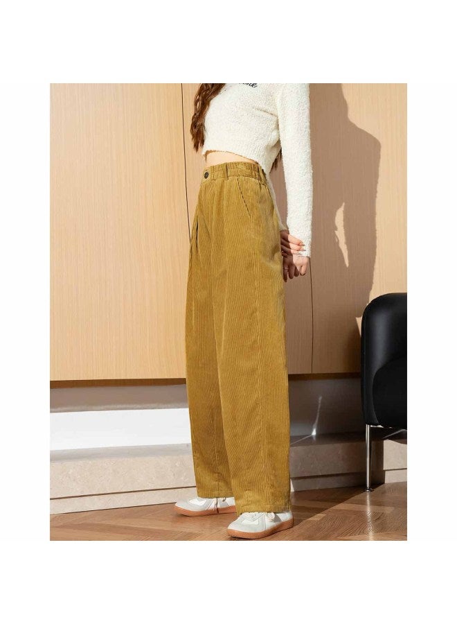TonLion Women'S Loose Casual Solid Color Corduroy Harem Pants Spring Corduroy Pants Women'S Loose Harem Pants Casual - Image 4