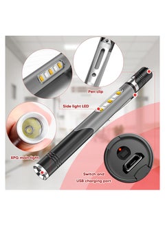 KASTWAVE Rechargeable LED Pen Light 2-Pack with COB Light - 4 Modes, Super Bright 500 Lumens Pocket Flashlight, Waterproof, Ideal for Indoor, Outdoor, Work, Repair, Emergency, Nurses, and Doctors  - Image 5