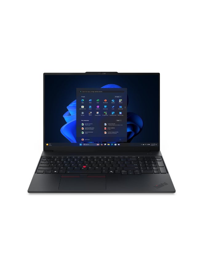 لينوفو كمبيوتر محمول Thinkpad E16 بشاشة WUXGA مقاس 16 بوصة (1920x1200)، معالج Core Ultra 7-255H / ذاكرة وصول عشوائي DDR5 سعة 16 جيجابايت / قرص صلب SSD سعة 1 تيرابايت / نظام تشغيل DOS (بدون ويندوز) الإنجليزية/العربية - Image 1