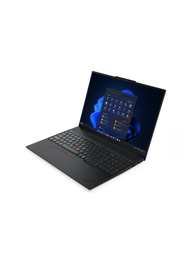 لينوفو كمبيوتر محمول Thinkpad E16 بشاشة WUXGA مقاس 16 بوصة (1920x1200)، معالج Core Ultra 7-255H / ذاكرة وصول عشوائي DDR5 سعة 16 جيجابايت / قرص صلب SSD سعة 1 تيرابايت / نظام تشغيل DOS (بدون ويندوز) الإنجليزية/العربية - Image 2