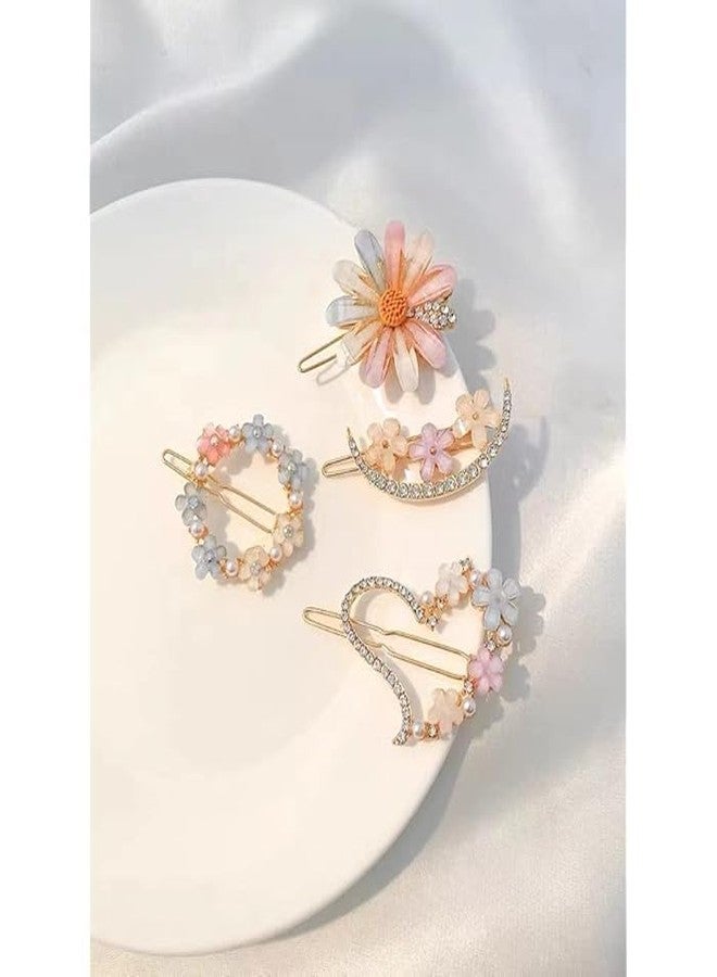 CESITRA 4 Pack Korean Hair Accessories for Women, Hair Clips for Women, Hair Clips, Hair Accessories for Girls, Metal Hair Clips, Hair Pins for women, Hair Accessories Jewellery, Gifts for Women - Image 1