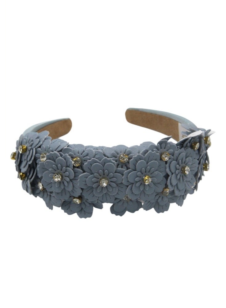 دىدانيالا طوق رأس دانيا إيريكا للبنات مطرز أزرق رمادي - Image 5