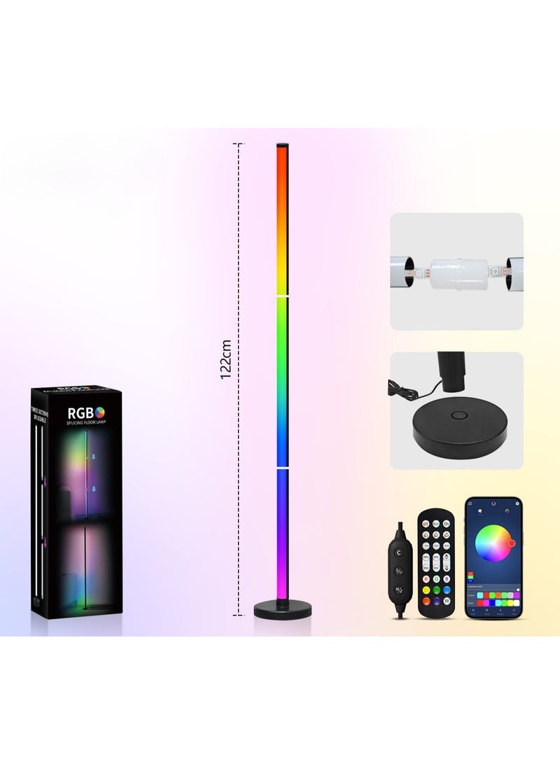 YANCI RGB Floor Lamp Dimmable Eye Protection Standing Lamp with Remote Control | Modern Atmosphere Light for Living Room, Bedroom & Study (USB Plug) - Image 3