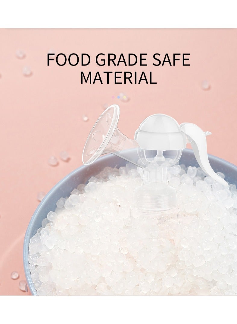 Manual Breast Pump - 150ml, BPA-Free, Leakproof with Dual Comfort Suction & Painless Massage, Easy to Clean & Carry(White) - Image 2