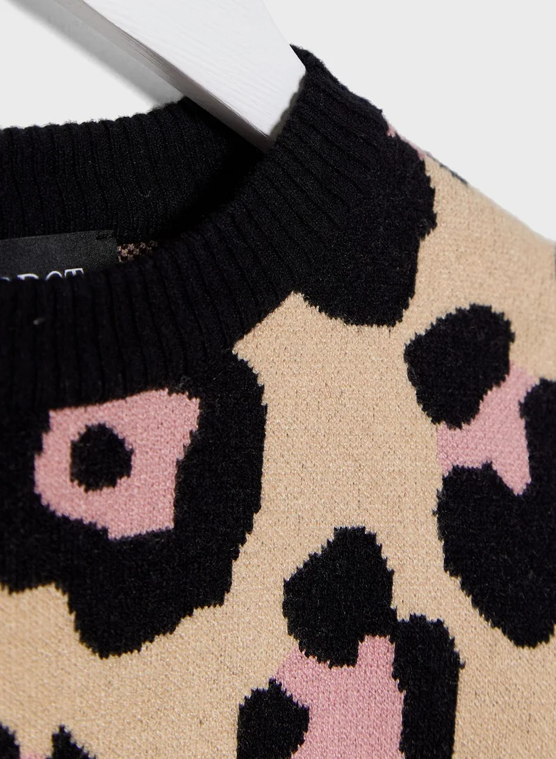 Bardot Junior Little  Leopard Knit Sweater