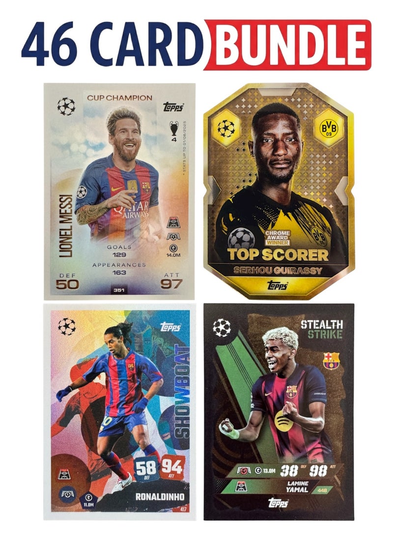 Topps Match Attax 25/26 - Bundle 46 Cards including Messi & Yamal - Image 1