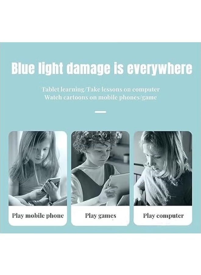 اتش واي مضادة للضوء الأزرق حجب نظارات أطفال مضادة للوهج إجهاد العين الأشعة فوق البنفسجية التلفزيون الهاتف الأطفال سيليكون نظارات السلامة للأولاد 3-12 سنة - Image 2