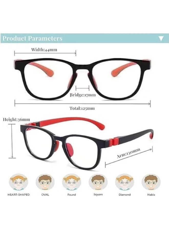 اتش واي مضادة للضوء الأزرق حجب نظارات أطفال مضادة للوهج إجهاد العين الأشعة فوق البنفسجية التلفزيون الهاتف الأطفال سيليكون نظارات السلامة للأولاد 3-12 سنة - Image 5