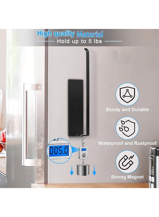Wall Mount Toilet Paper Holder, Magnetic Storage Rack, No Drilling Paper Tissue Rack, Multifunctional Towel Hanger Rack,  Scratch-Resistant Storage Shelves, Plus Long Plastic Wrap Holder, Cabinet Hanger, Cabinet Hanger, Roll Paper Holder for Bathroom Kitchen Living Room Refrigerator  - Image 5