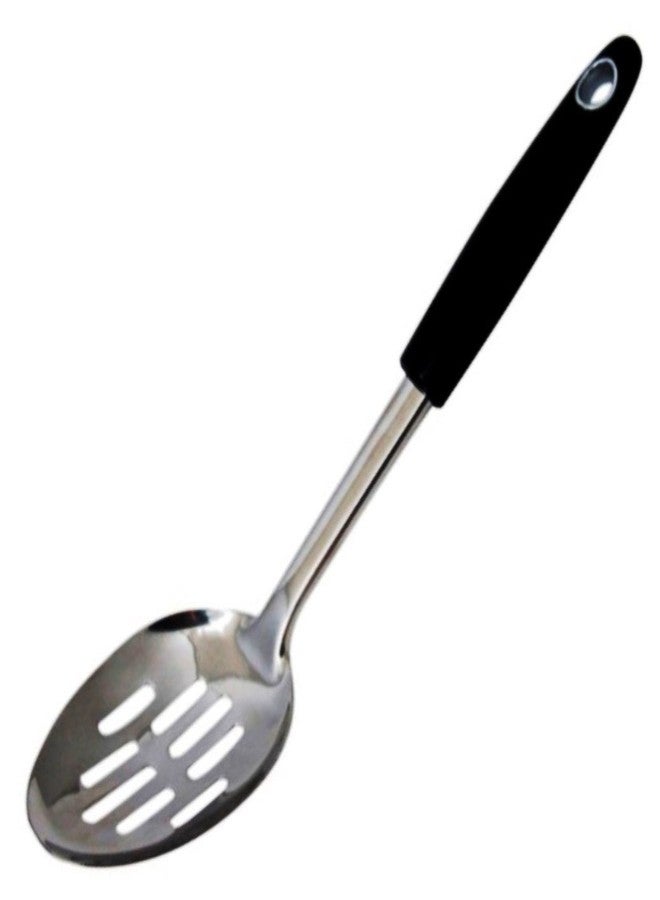 Chef Craft Select Stainless Steel Slotted Cooking and Serving Spoon, 12 Inch - Image 2