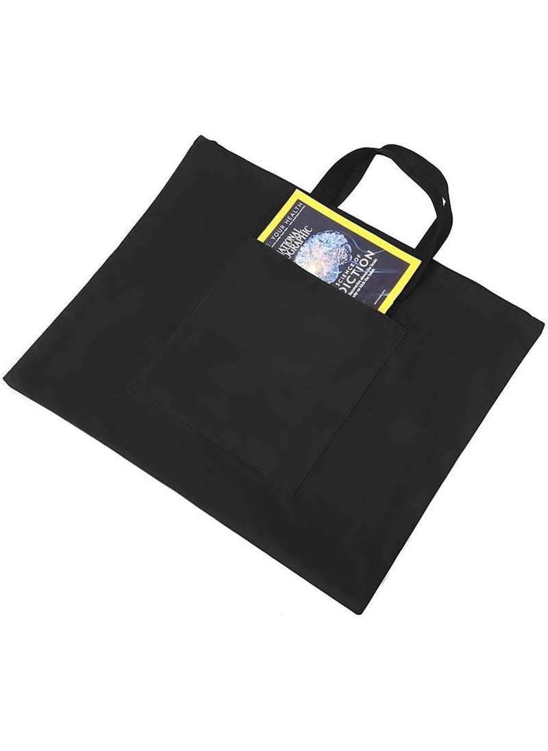 Starsouce Starsouce Canvas Art Portfolio Carry Bag Multipurpose Zippered Artist Portfolios Case Tote Drawing Board Bag with Pocket for Transport Storage Painting Sketching Drawing Art Supplies Black  - Image 4