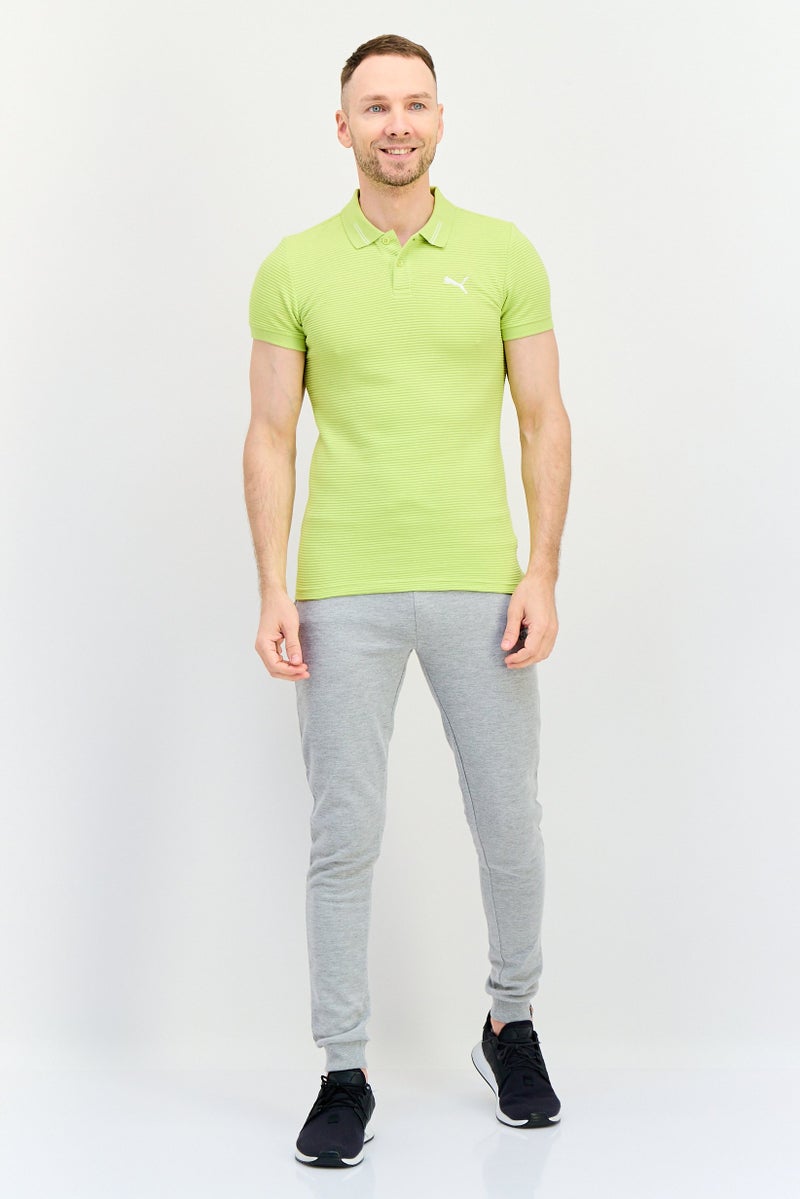 PUMA Men Slim Fit Short Sleeve Outdoor Polo Shirt, Lime Green - Image 4