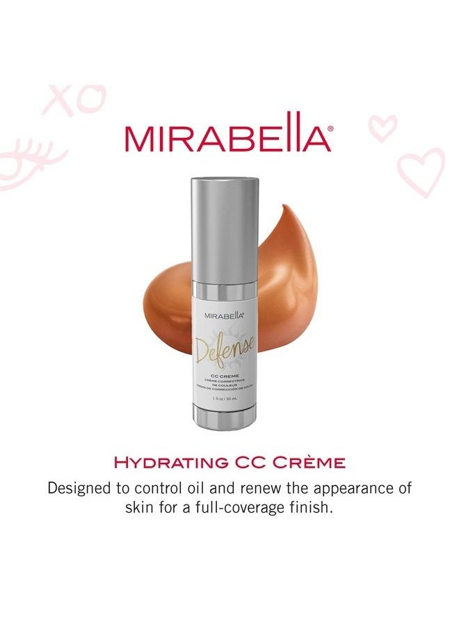 Mirabella - CC Cream, Dark - Hydrating Soothing Full Coverage CC Cream with SPF 20 & Oil Control - Includes Vitamin E, Squalane, and Avocado Oil to Moisturize - For All Skin Types - Image 1