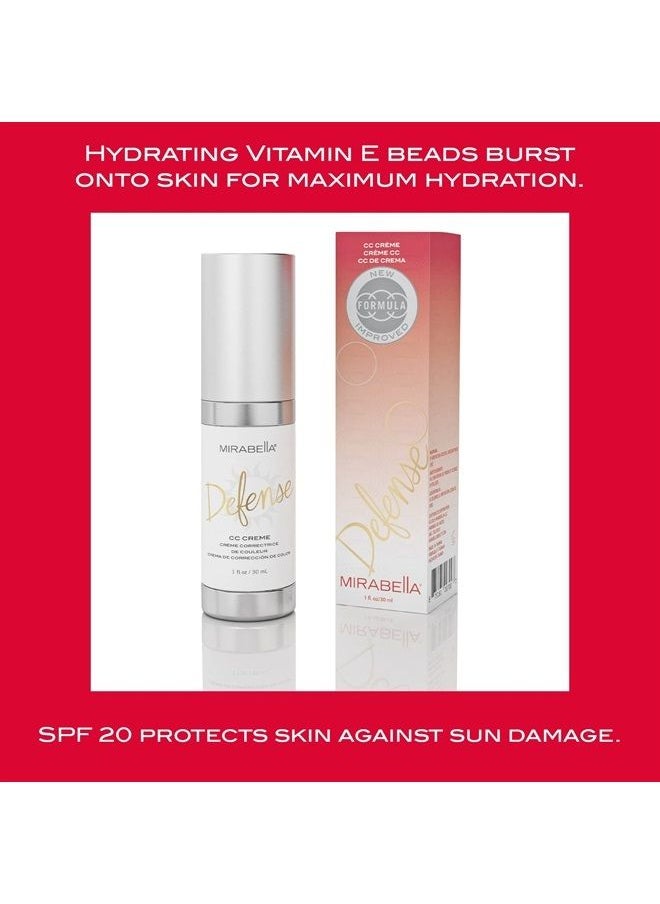 Mirabella - CC Cream, Dark - Hydrating Soothing Full Coverage CC Cream with SPF 20 & Oil Control - Includes Vitamin E, Squalane, and Avocado Oil to Moisturize - For All Skin Types - Image 1