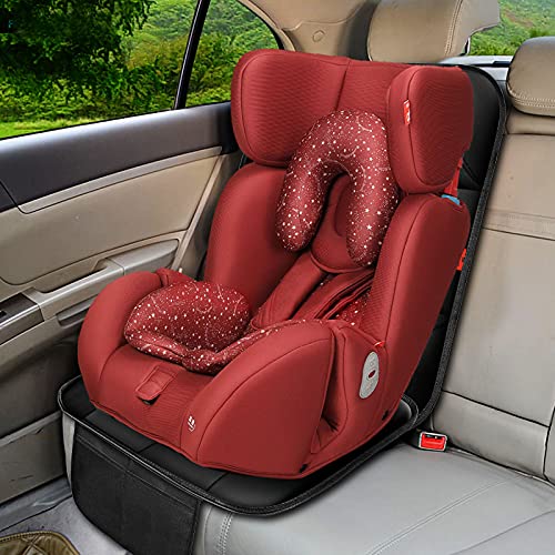 XHYANG Car Seat Protector 1 Pack Car Seat Cushion Mat Thickest Padding,Waterproof 600D Fabric Car Seat Covers for Non-Slip Backing Mesh Pockets for Baby and Pet (Gray, 1 Pc) - Image 5