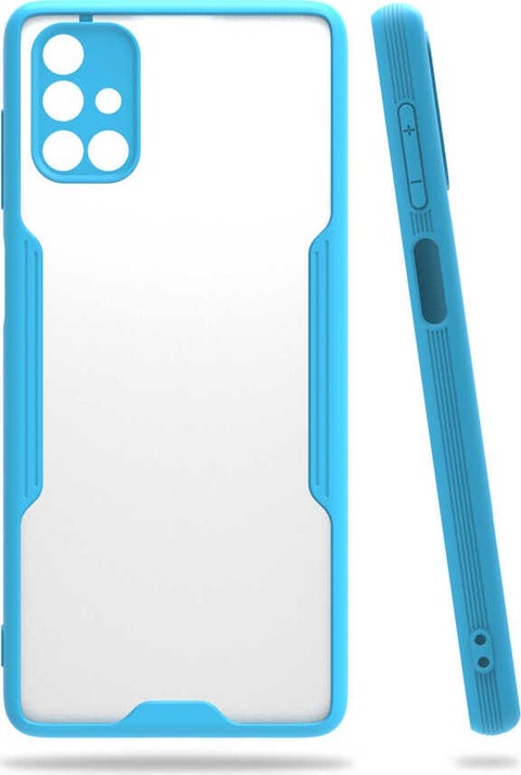Galaxy M51 Silicone Back Case with Matte Camera Protection - Blue