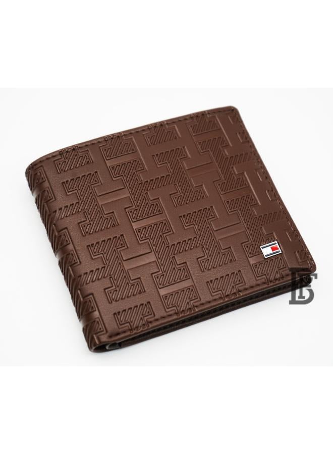 Tommy Hilfiger Plus tommy-hilfiger-wallet-for-men-genuine-leather-brown-authentic-h-patterned  - Image 3