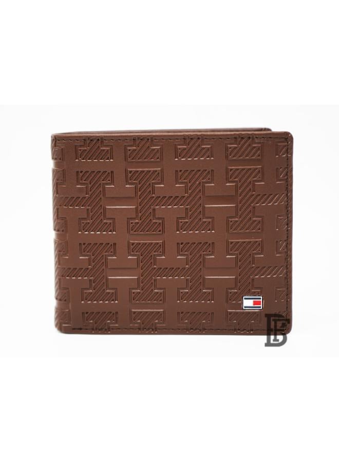 Tommy Hilfiger Plus tommy-hilfiger-wallet-for-men-genuine-leather-brown-authentic-h-patterned  - Image 2