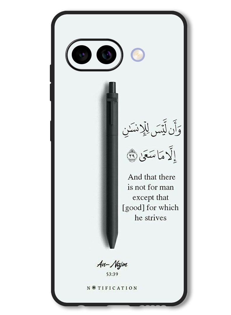 Theodor Case Compatible with Google Pixel 9A Protection Shockproof Bumper Cover Arab quote (19) - Image 1