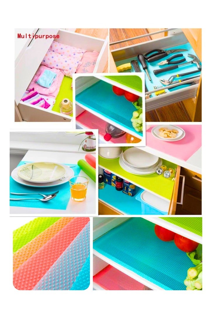 تشيس اب بطانات قابلة للغسل للثلاجة، وسادات ثلاجة مقاومة للماء، ومفارش طاولة للأدراج، وبطانات ثلاجة للأرفف، 3 ألوان أحمر/3 أخضر/3 أزرق، عبوة من 9 قطع، 45 طول × 30 عرض سم، B07P7GS53D - Image 2