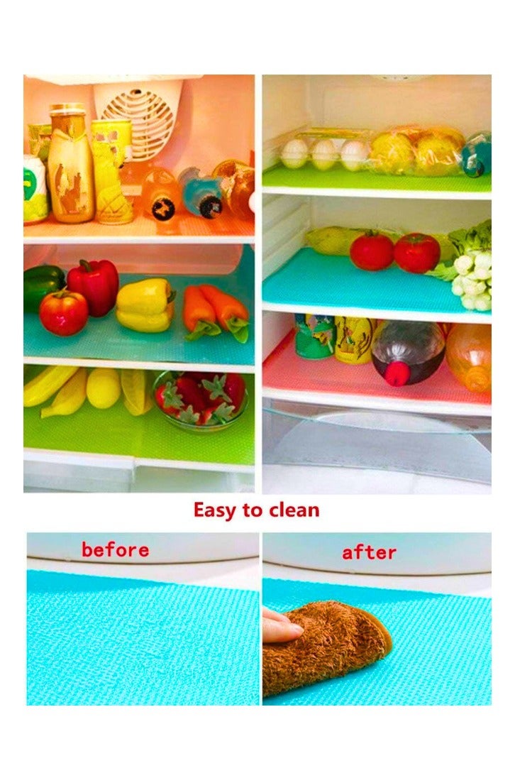 تشيس اب بطانات قابلة للغسل للثلاجة، وسادات ثلاجة مقاومة للماء، ومفارش طاولة للأدراج، وبطانات ثلاجة للأرفف، 3 ألوان أحمر/3 أخضر/3 أزرق، عبوة من 9 قطع، 45 طول × 30 عرض سم، B07P7GS53D - Image 3