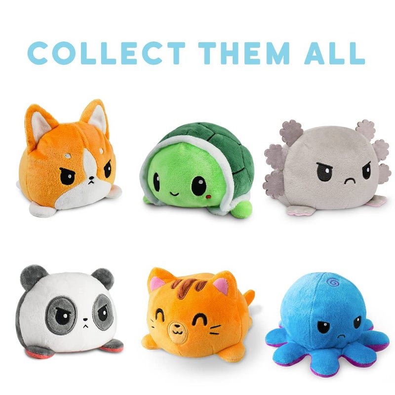 TeeTurtle Reversible Axolotl Plushie 4-Inch Fire Eyes Two-Sided Flip Plush Toy with Embroidered Details - Cute Mini Collectible Plush for Kids, Teens, and Adults - Image 5