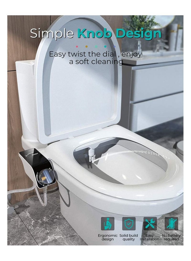 Toilet Bidet Seat Dual Nozzles Bidet Non Electric Toilet Water Sprayer Bathroom - Image 5
