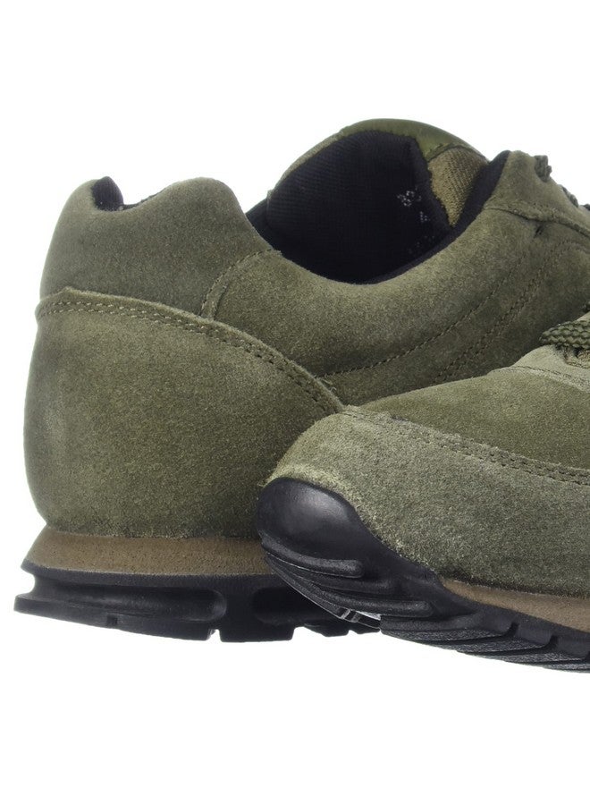 باور حذاء رجالي كاجوال من الجلد الفاخر باللون الأخضر الزيتوني - مقاس 8 المملكة المتحدة (8337894) - Image 3