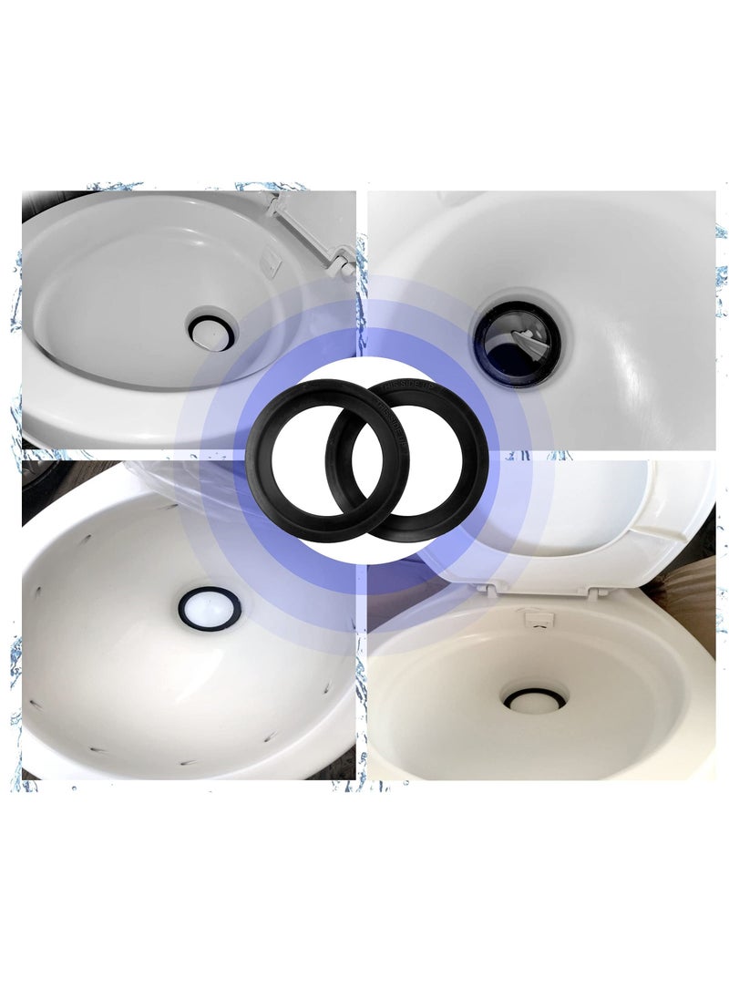 SYOSI 2 Pack Toilet Flush Ball Ring Seal Kit Replacement Gaskets Sealand Parts for Dometic RV Toilets  - Image 2