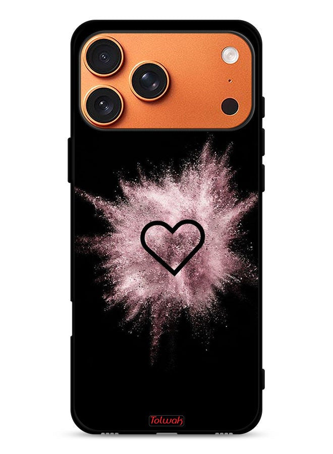 Tolwak Apple iPhone 17 Pro Max Protective Case Cover Heart On Glitters - Image 1