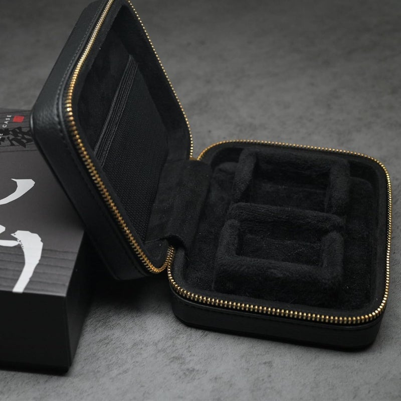 Linsoul TANGZU Leather Earphone Case - Water-Resistant Portable Storage for IEMs and Audio Accessories (Black) - Image 4