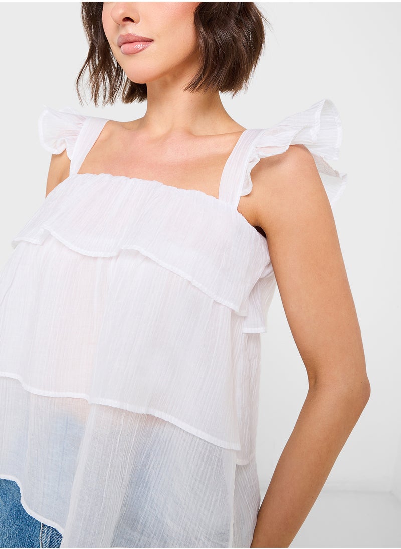 Ginger - Ruffle Tiered Flouncy Top - Image 1