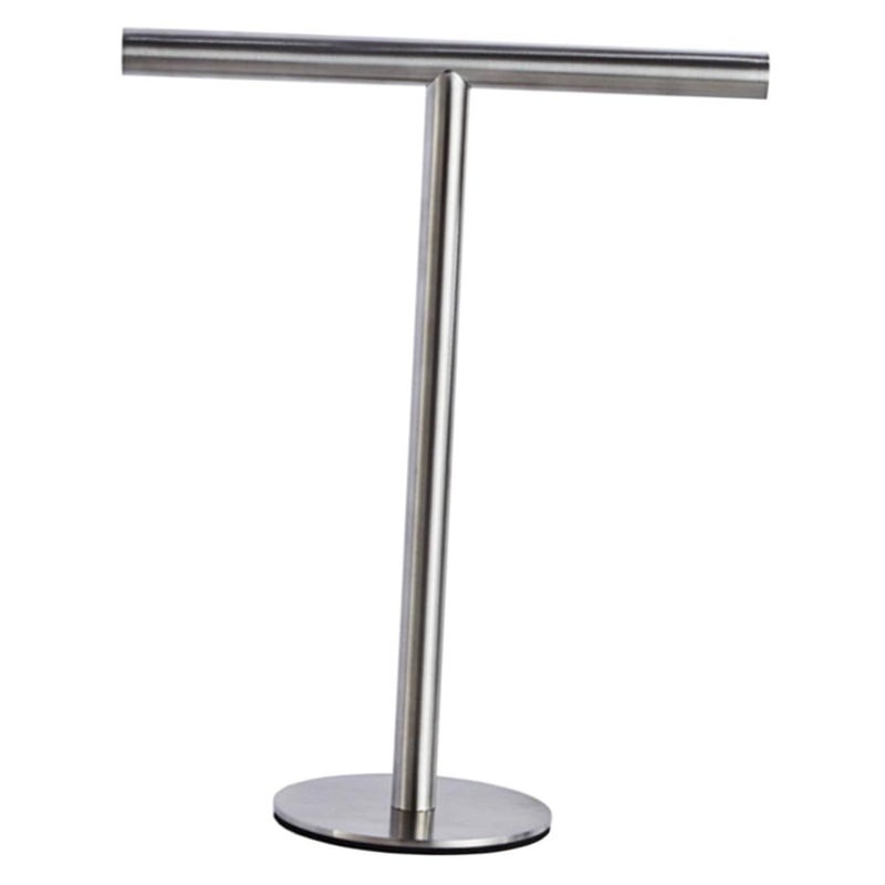 Stainless Steel Vertical Towel Rack Space Saving Countertop Holder Organizer - Image 2