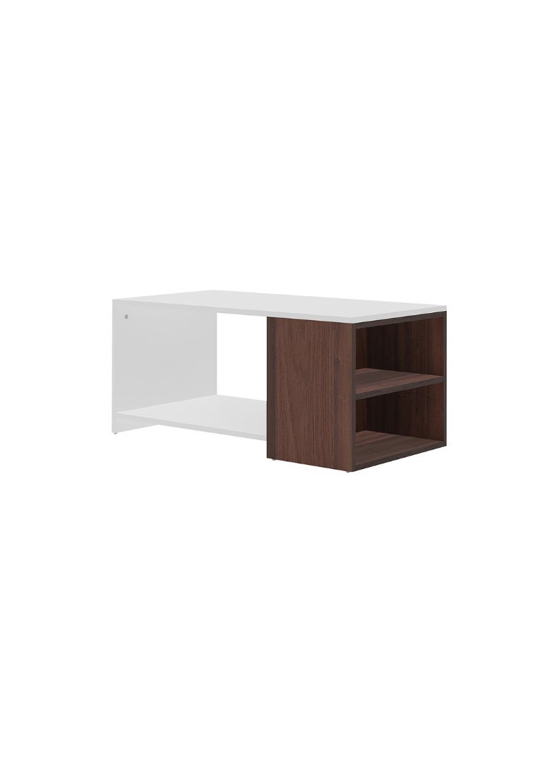 ROYALOAK Ivory Coffee Table with Bottom Shelf | Engineered Wood, Melamine Finish | Dual Color Modern Wooden Center Table for Living Room - Image 4