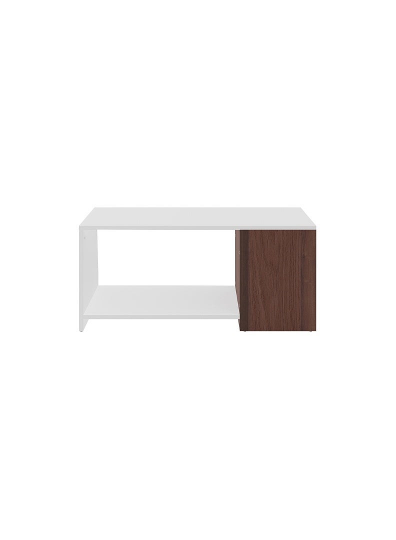 ROYALOAK Ivory Coffee Table with Bottom Shelf | Engineered Wood, Melamine Finish | Dual Color Modern Wooden Center Table for Living Room - Image 5