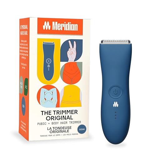 Meridian ميريديان ماكينة الحلاقة الأصلية - ماكينة حلاقة الجسم للرجال، ماكينة حلاقة كهربائية للشعر العاني، الصدر، الساقين والبكيني، مقاومة للماء وقابلة لإعادة الشحن، أوشن - Image 1