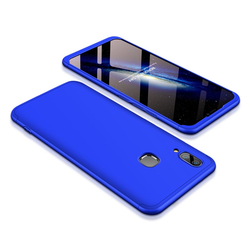 Generic (Unbranded) غطاء هجين رفيع 3 في 1 كامل الجسم 360 درجة حماية خلفية للـ VIVO V9/Y85/Z1 باللون الأزرق - Image 1